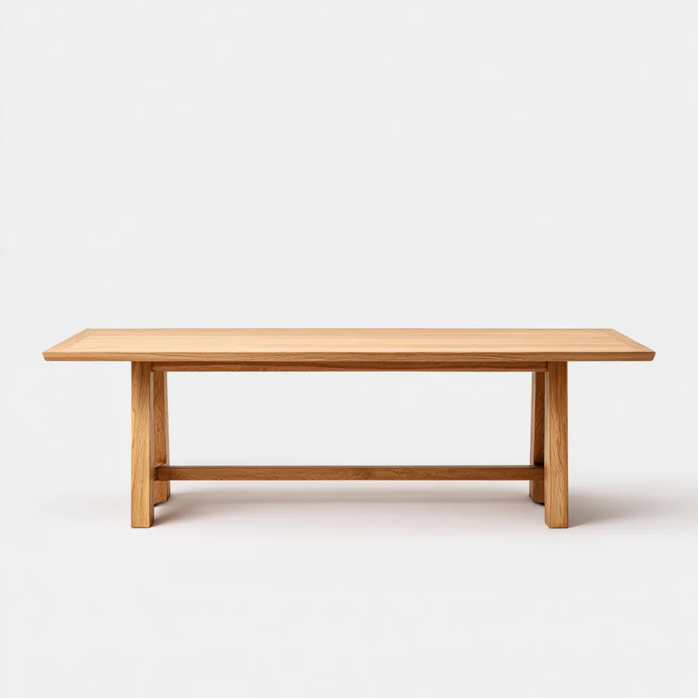 Table à manger bois massif 200x90x75 cm - Chêne Clair-Livinsource