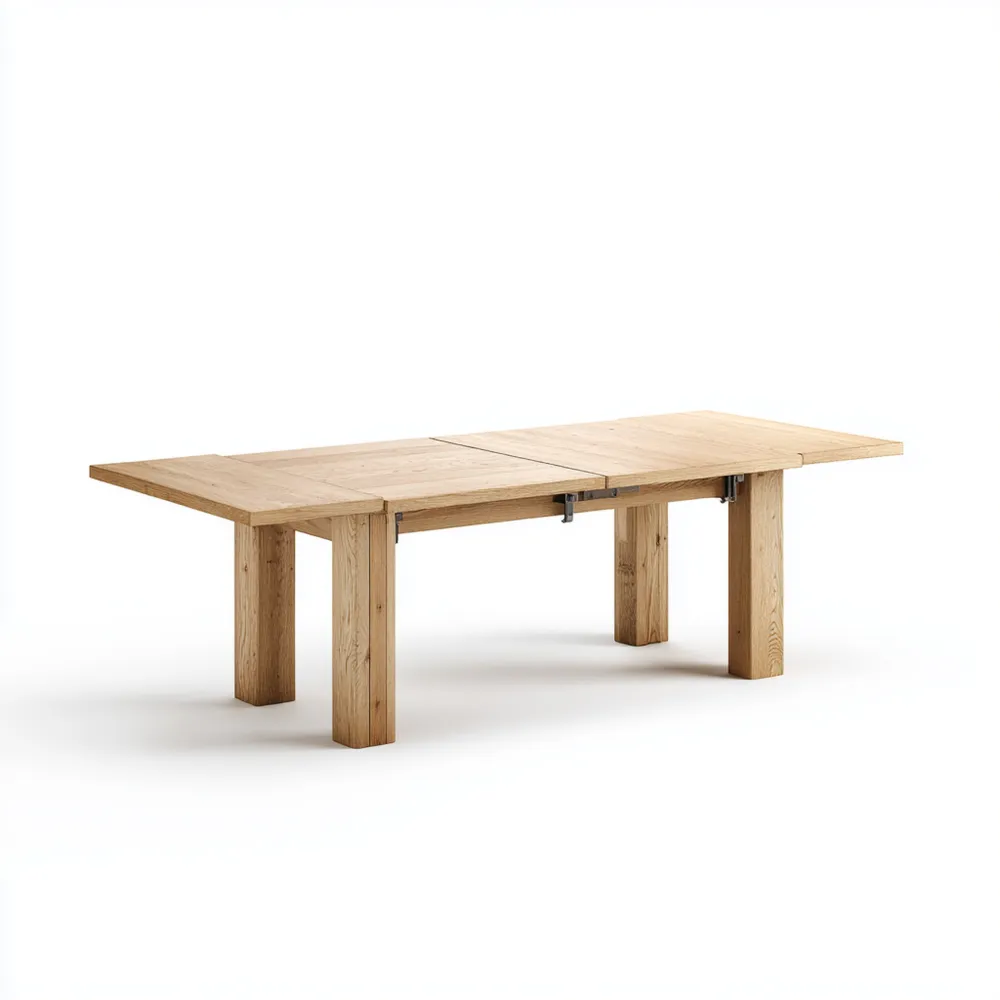 Table à manger extensible en bois 200x90x75 cm – Naturel – Design contemporain-Livinsource