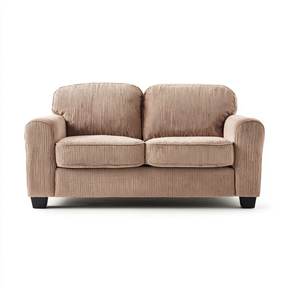 Divano due posti in velluto 150x90x85 cm - Beige - Design classico-Smoothmodule