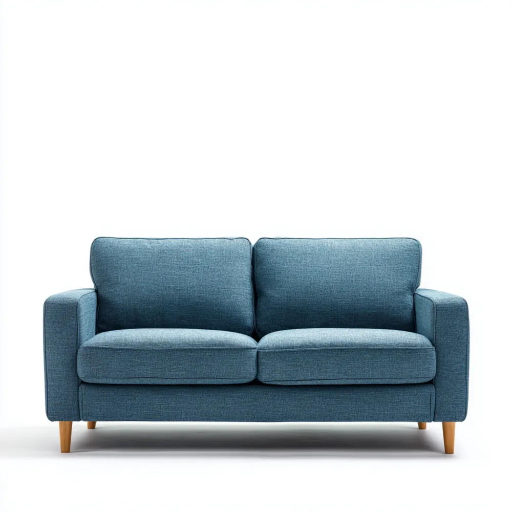 Divano due posti 150x85x90 cm Tessuto Blu – Design Moderno-Smoothmodule