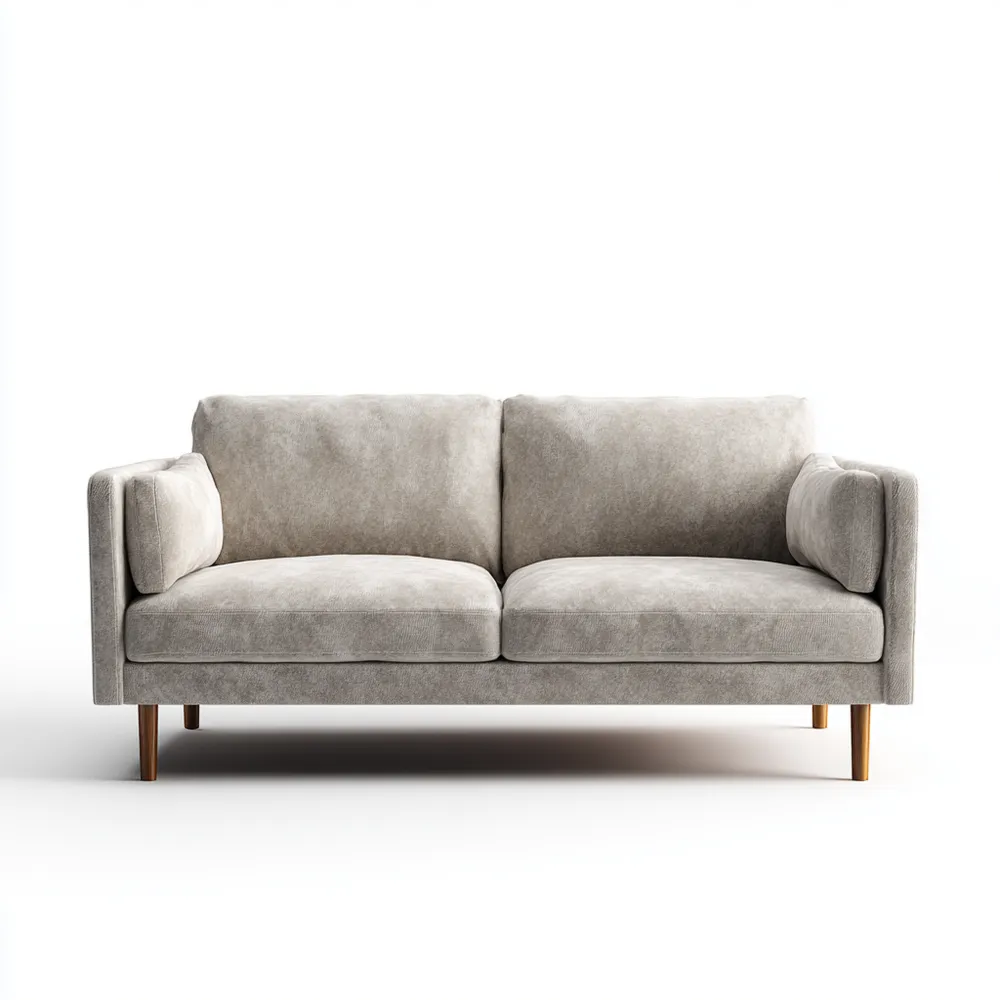 Divano due posti 150x85x90 cm - Grigio Chiaro - Design Moderno-Smoothmodule