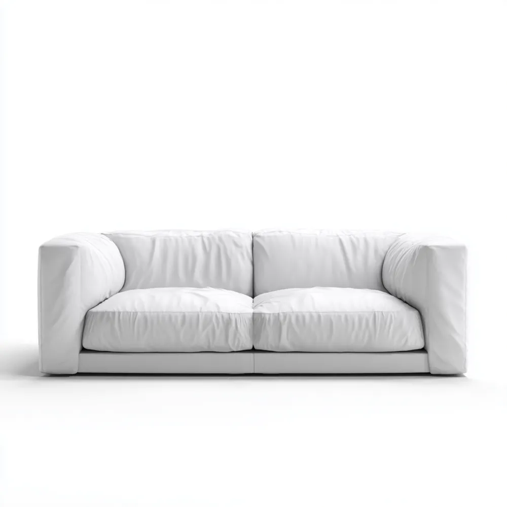 Divano due posti in tessuto 180x90x75 cm – Bianco – Design Moderno-Livorento