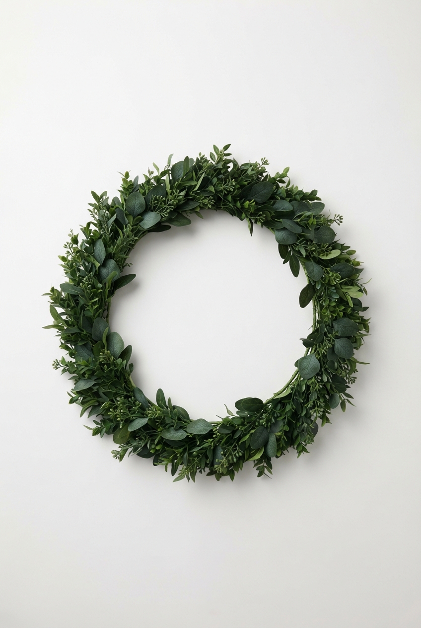 Greenery garland for staircase or fireplace decor