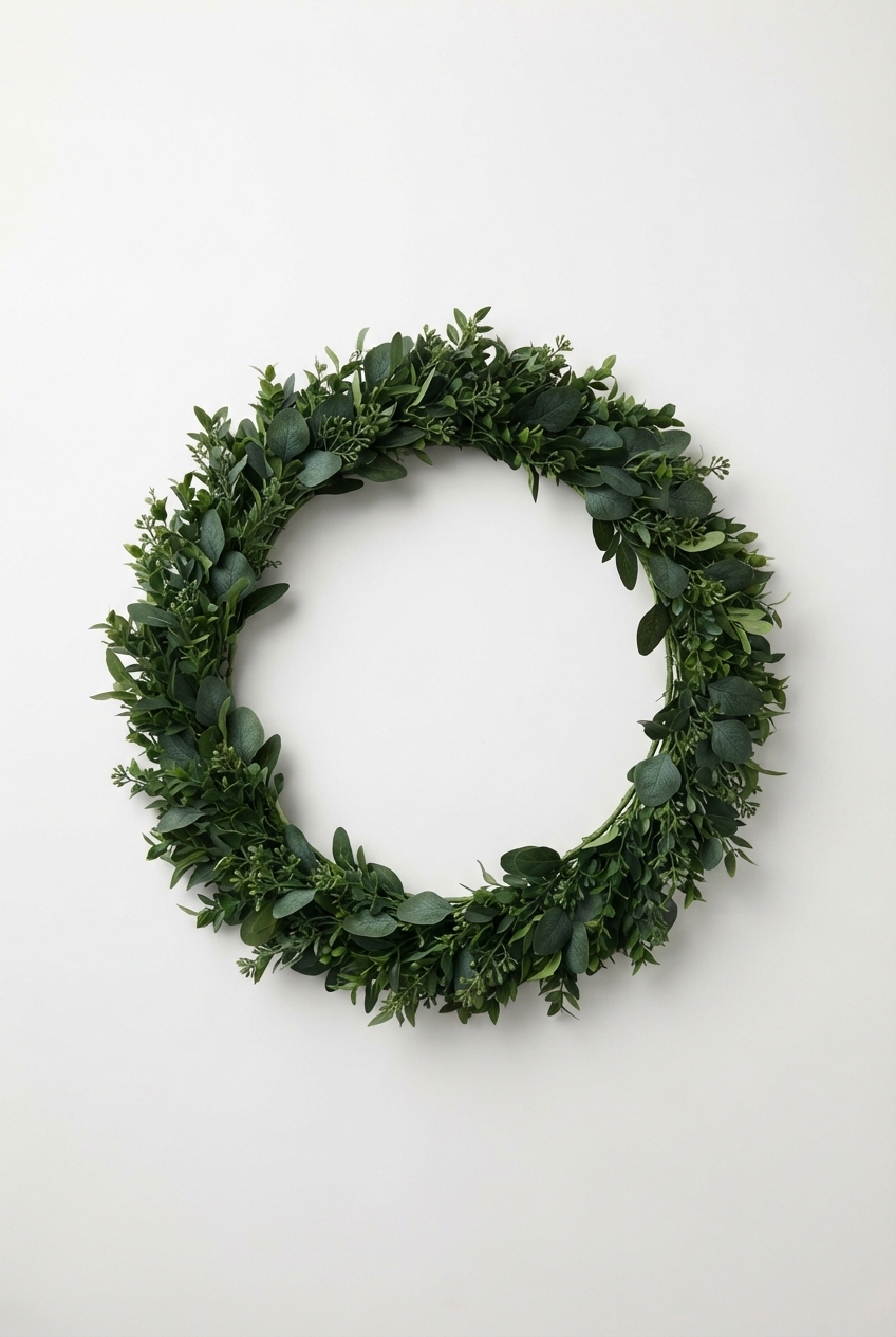 Greenery garland for staircase or fireplace decor