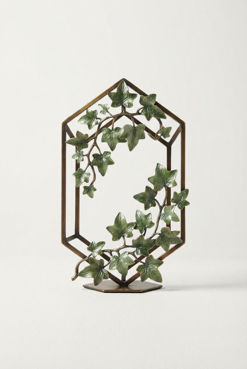 Trailing ivy hanging decor on neutral backdrop