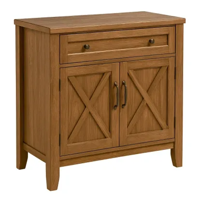 Armadio contenitore in legno massello con cassetto e ante effetto rustico-pureflairzz