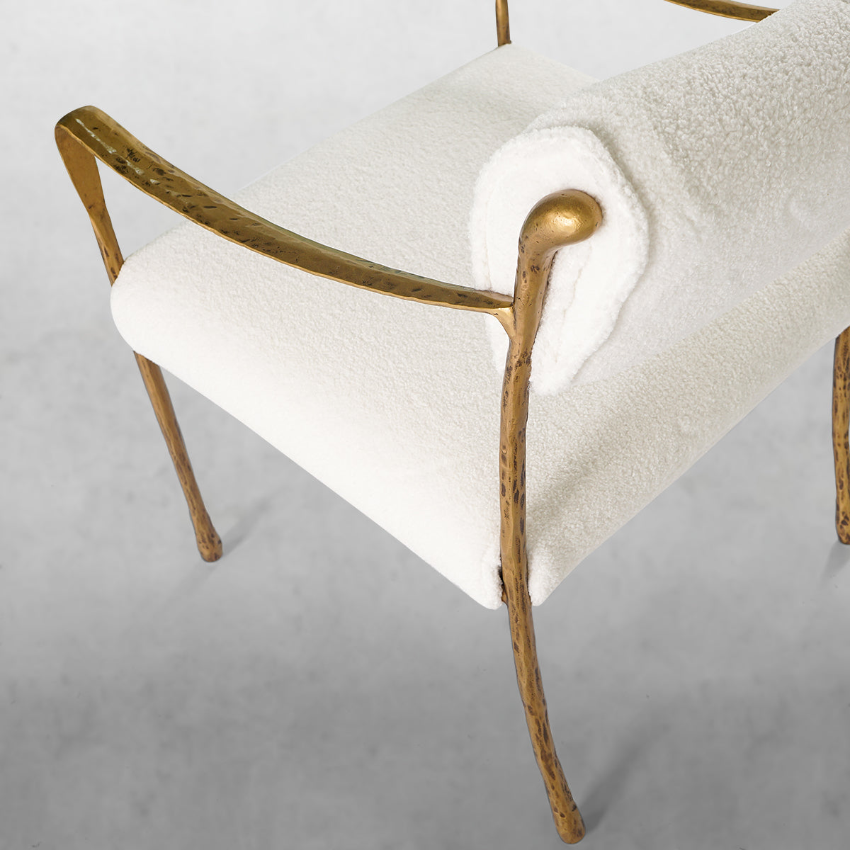 Thalderus Retro Copper Iron Frame Dining Chair