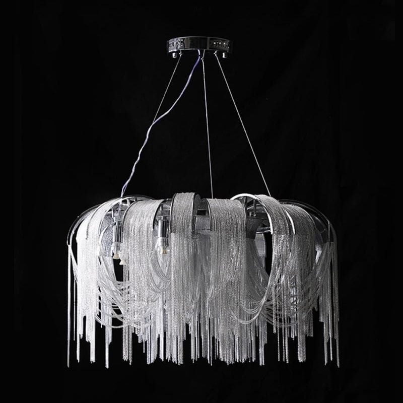 Alisa Luxury Aluminum Chain Tassel Chandelier - thebelacan