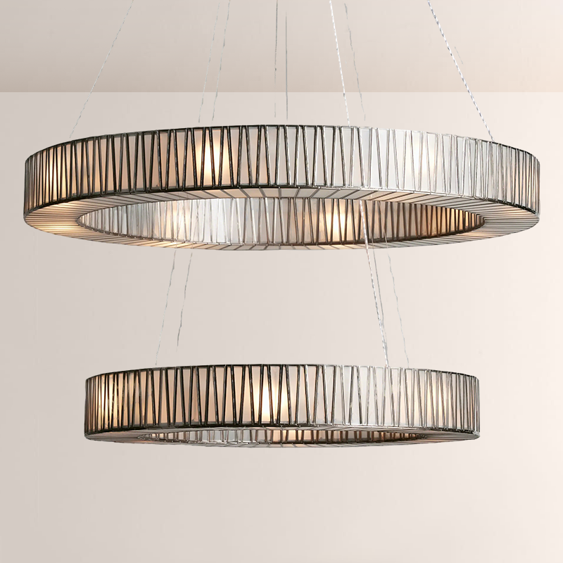 Jeanor 2-Tier Round Chandelier 47"D -kimoylights