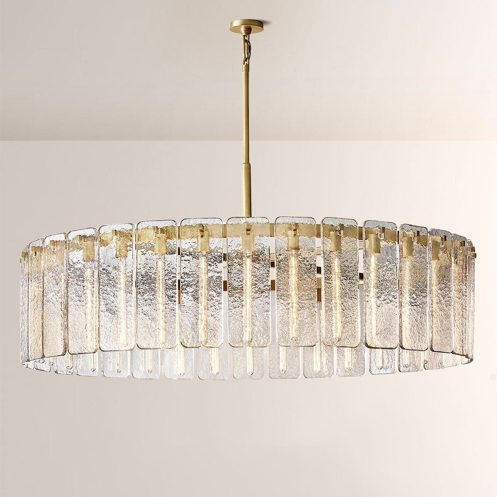 Belamet Glass Round Chandelier 60"D - kimoylights