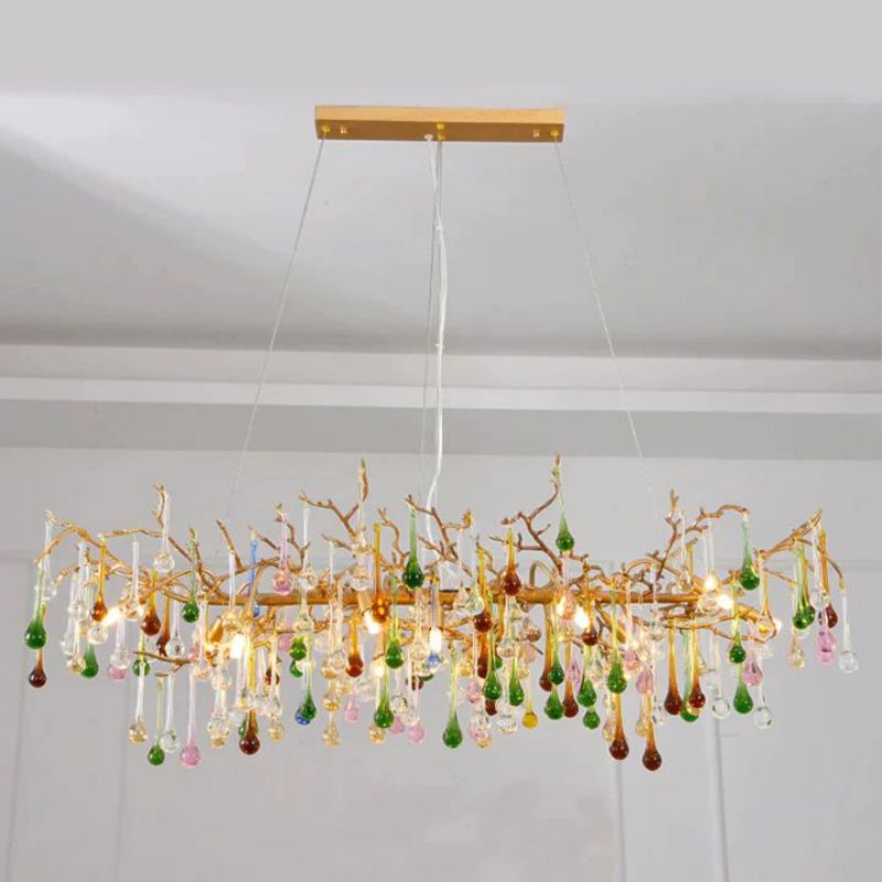 Runl Colorful Crystal Branch Chandelier