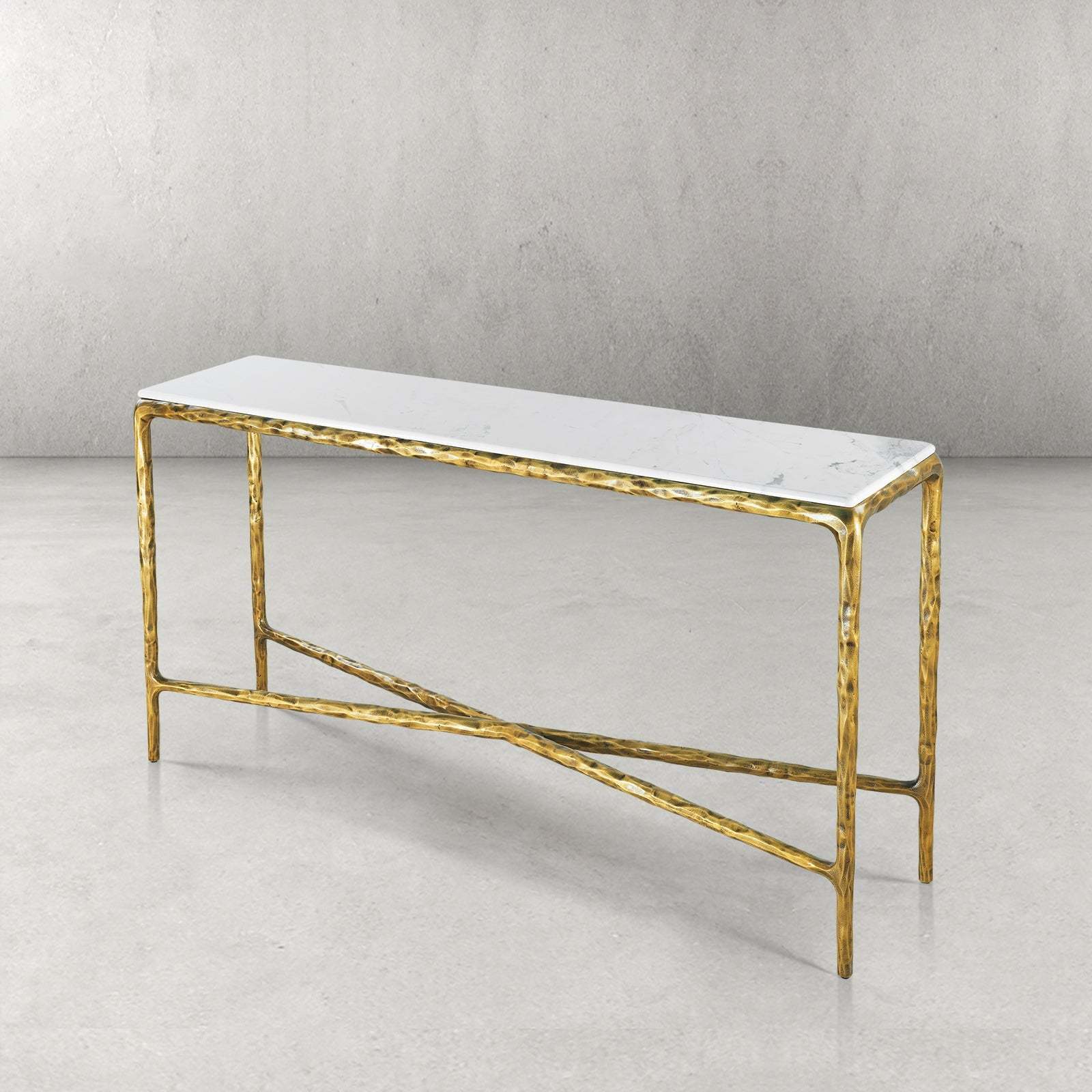 Thalderus Marble Console Table 60"W