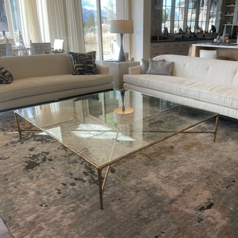 Thalderus Square Glass Coffee Table