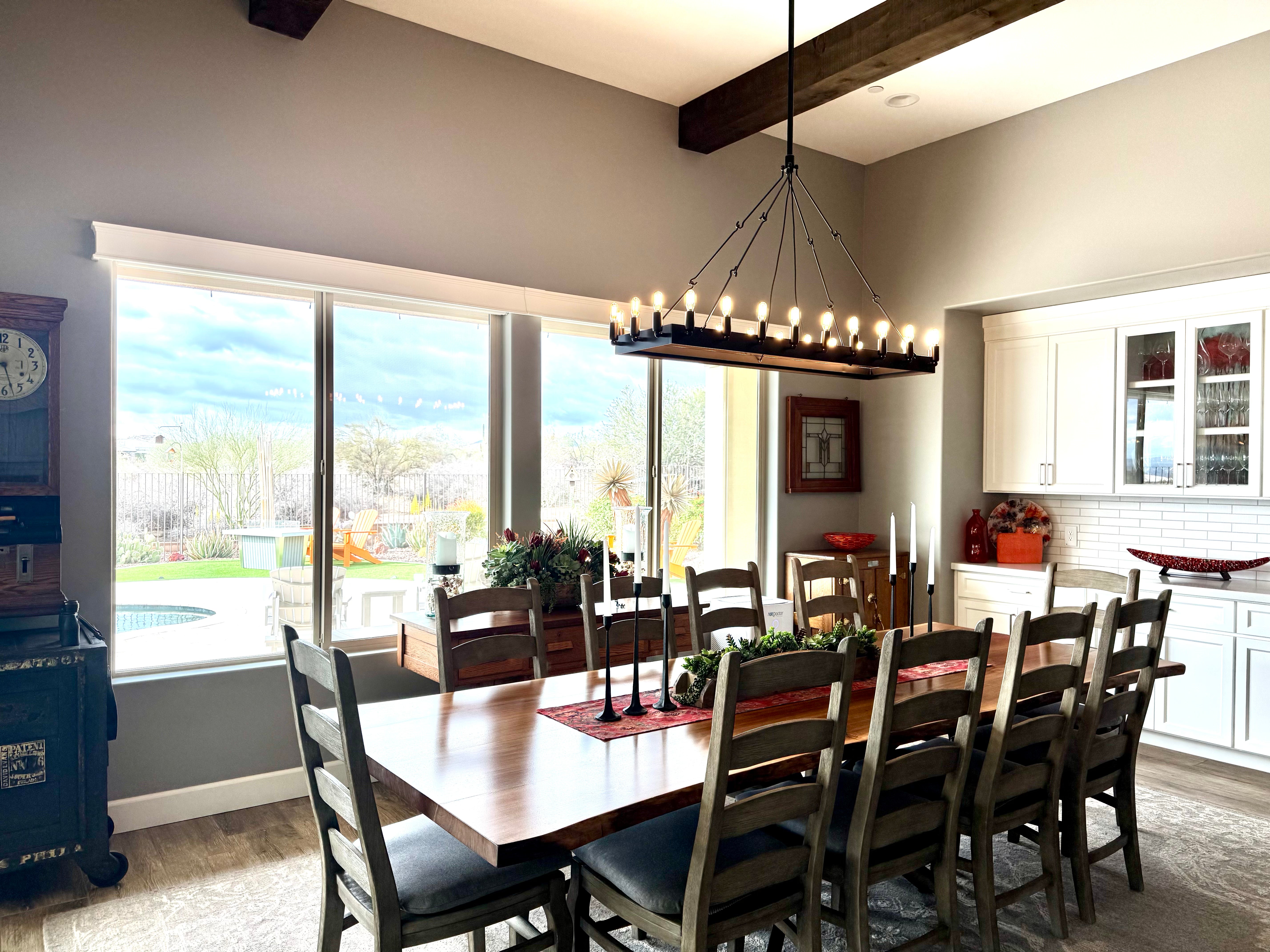 Camilor Vintage Filament Rectangular Chandelier - kimoylights