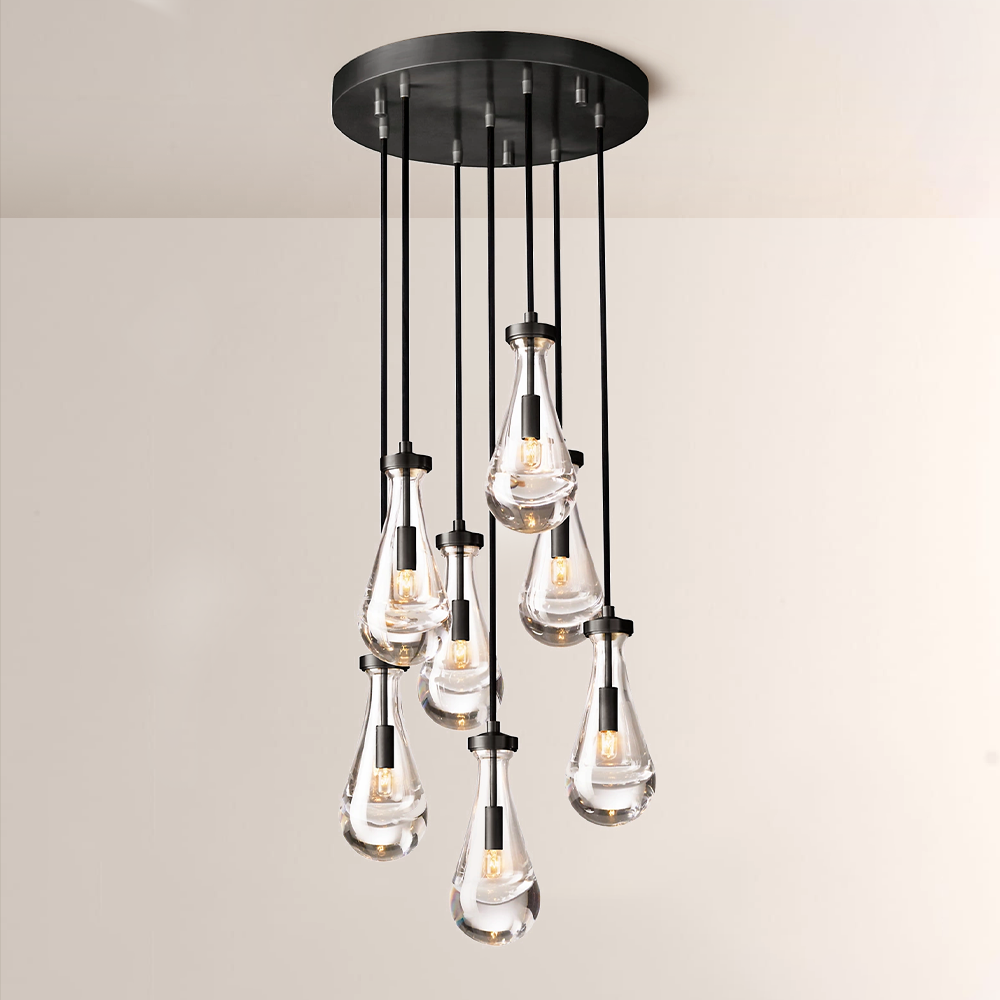 Raindrops Round Chandelier 18" - kimoylights