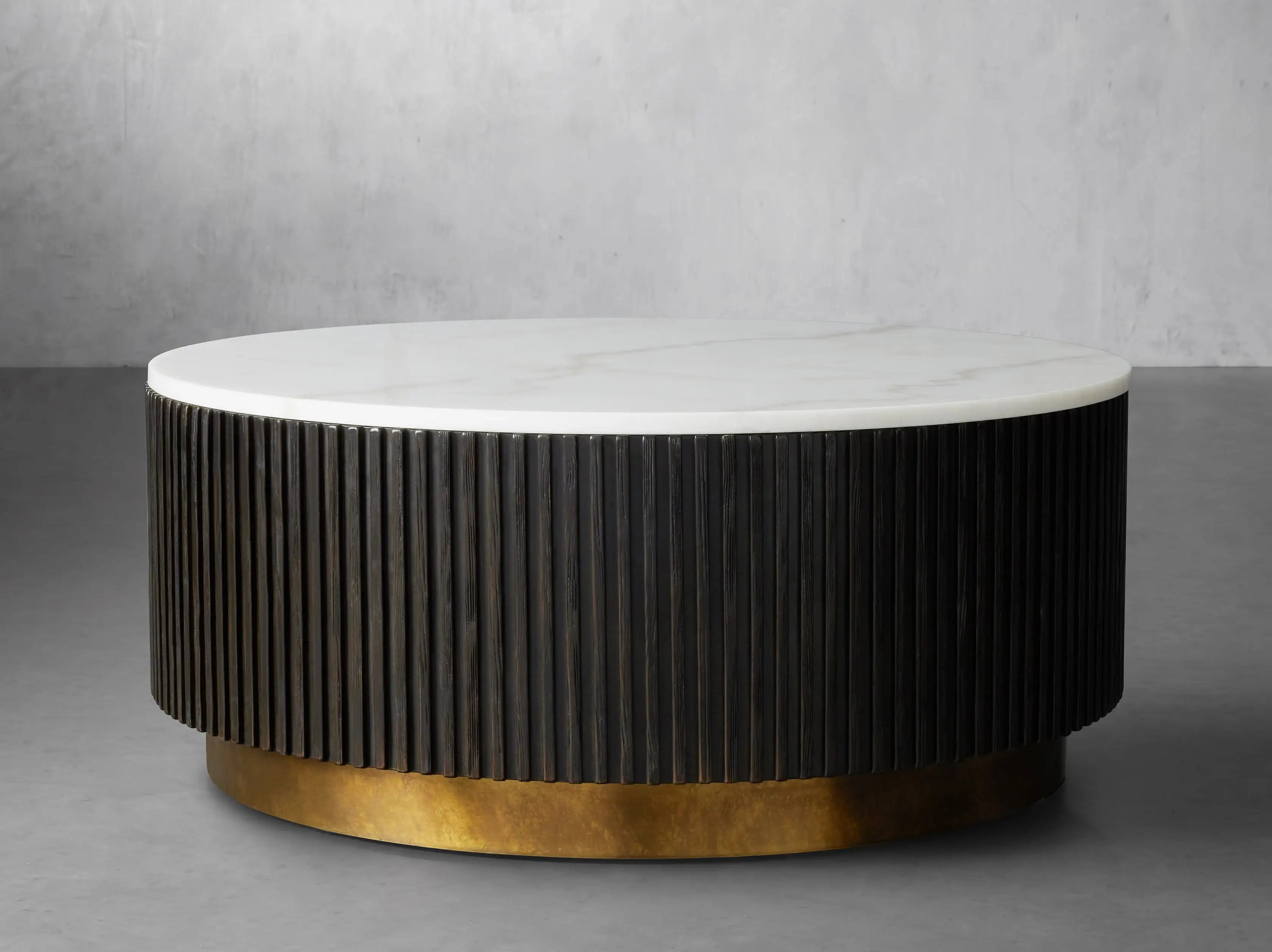Finnley Marble Round Coffee Table For Living Room