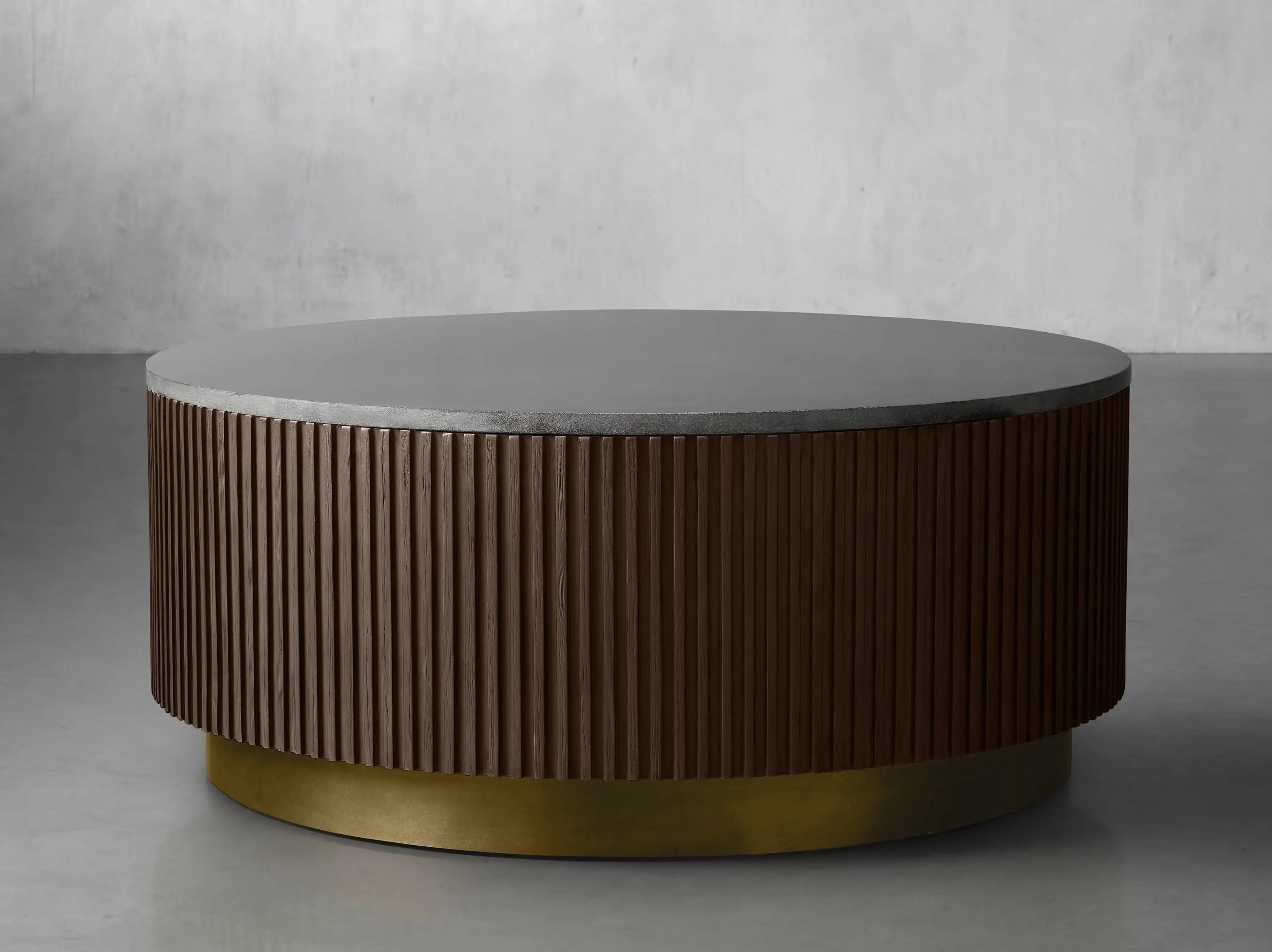 Finnley Marble Round Coffee Table For Living Room