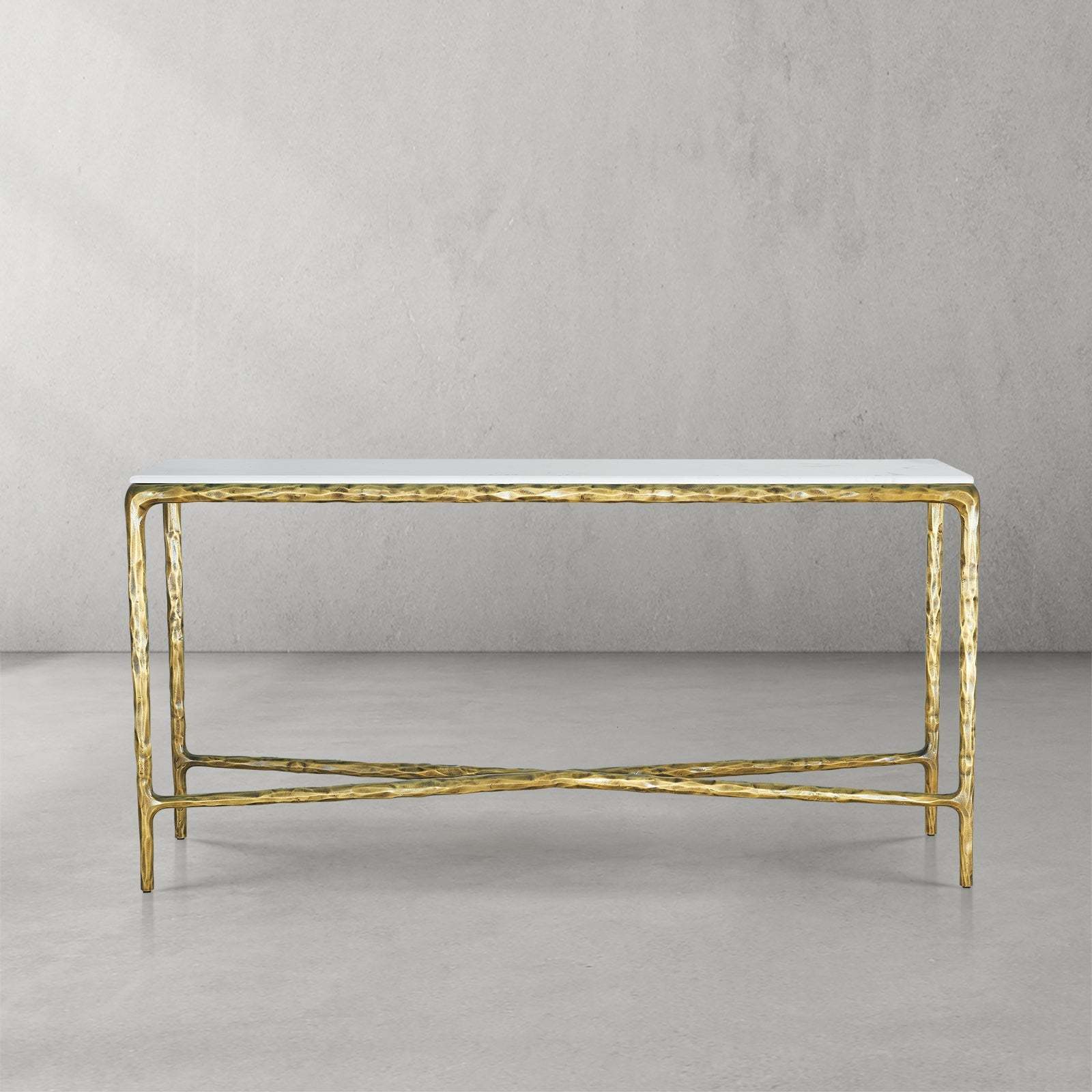 Thalderus Marble Console Table 60"W