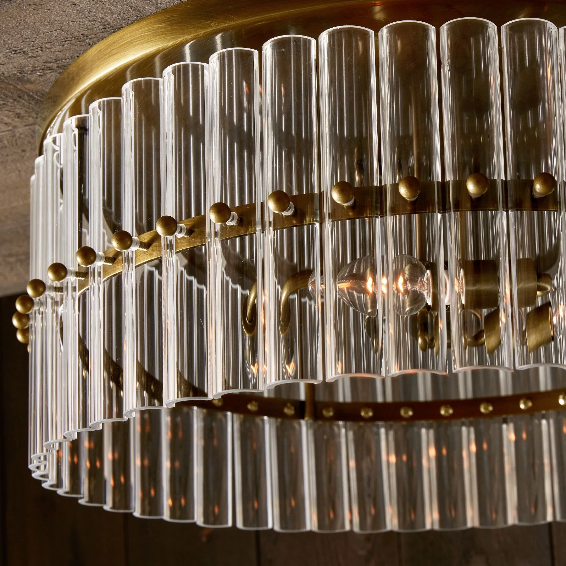 Molly Crystal Round Flush Mount