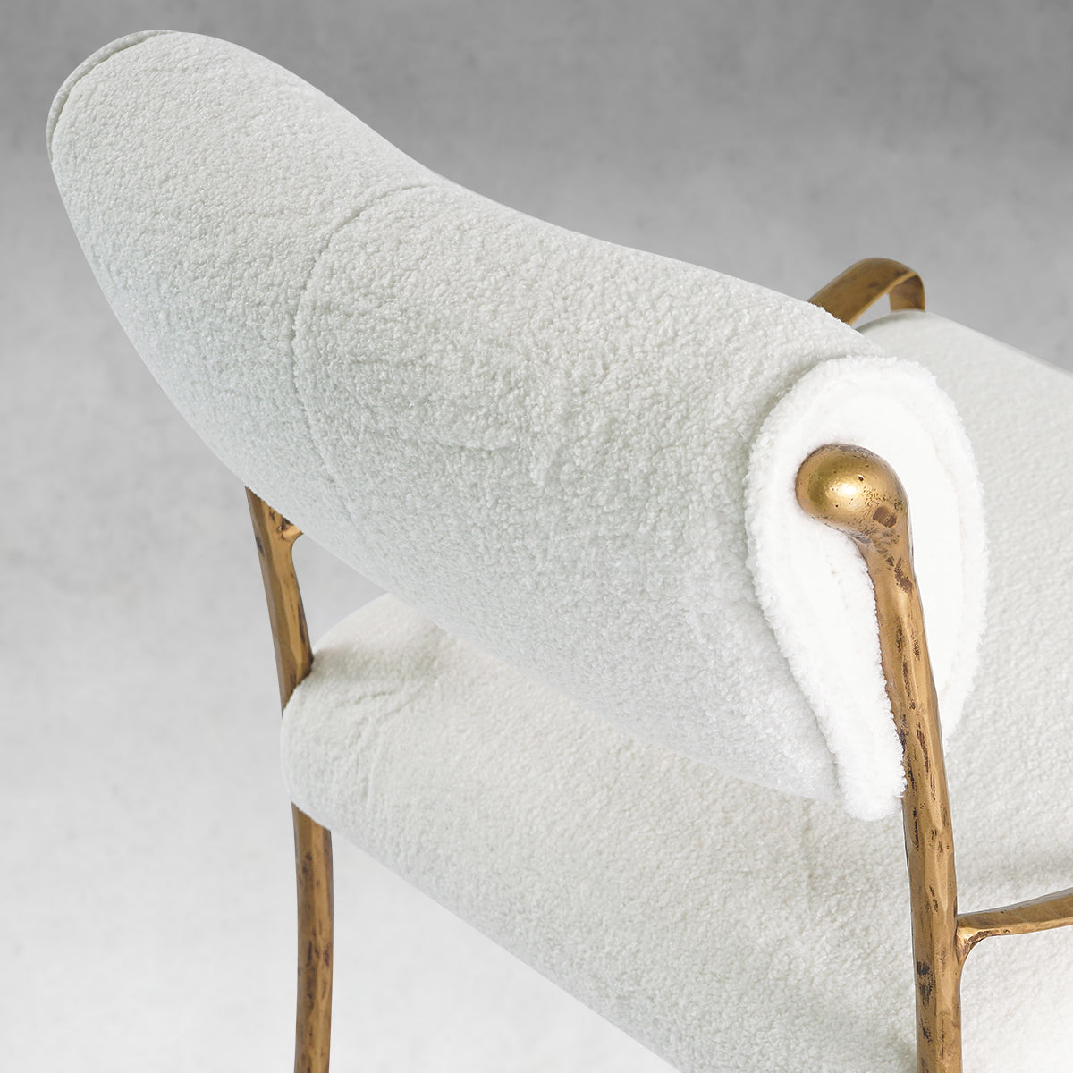 Thalderus Retro Copper Iron Frame Armless Dining Chair