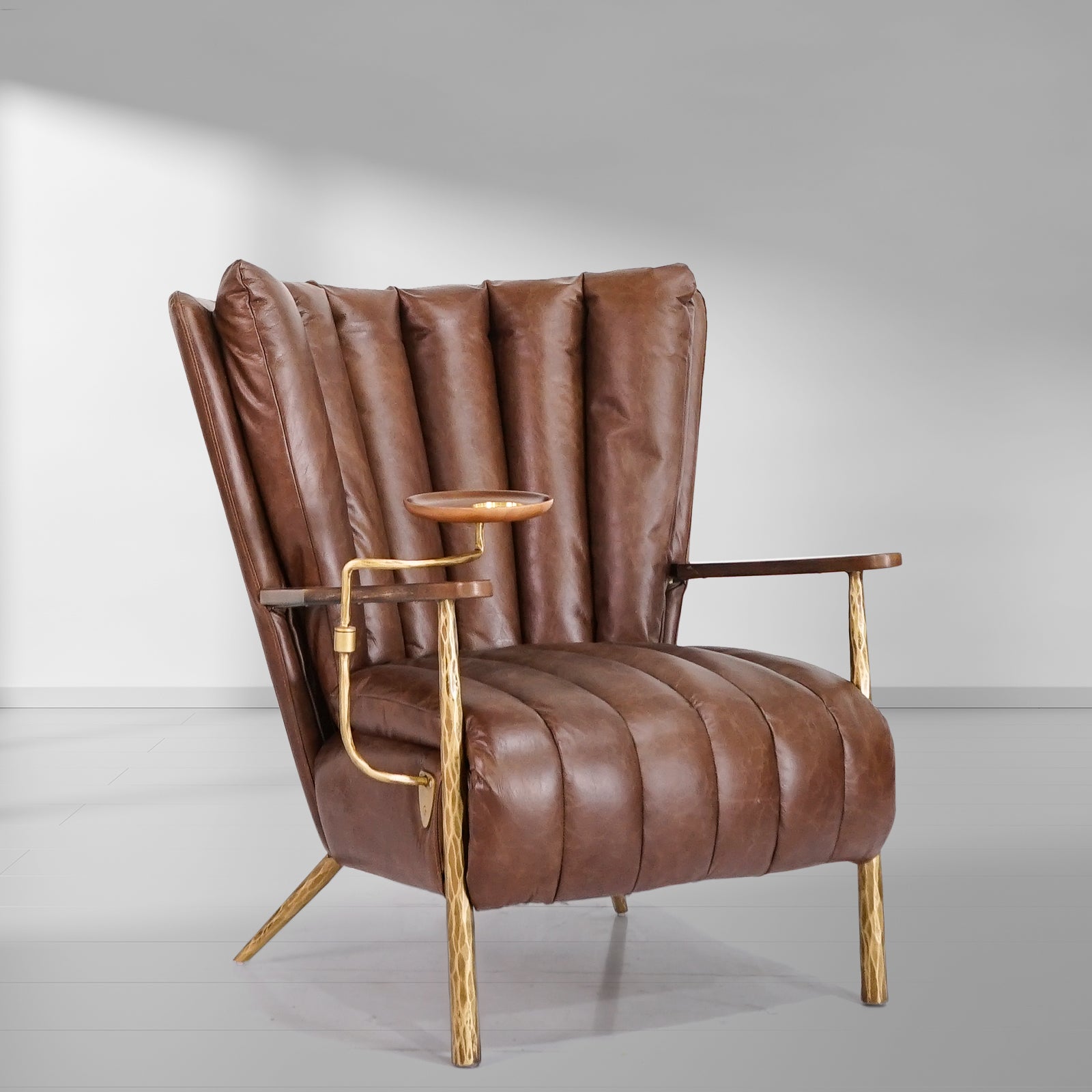 Thalderus Vintage Leather Armchair Cigar Chair