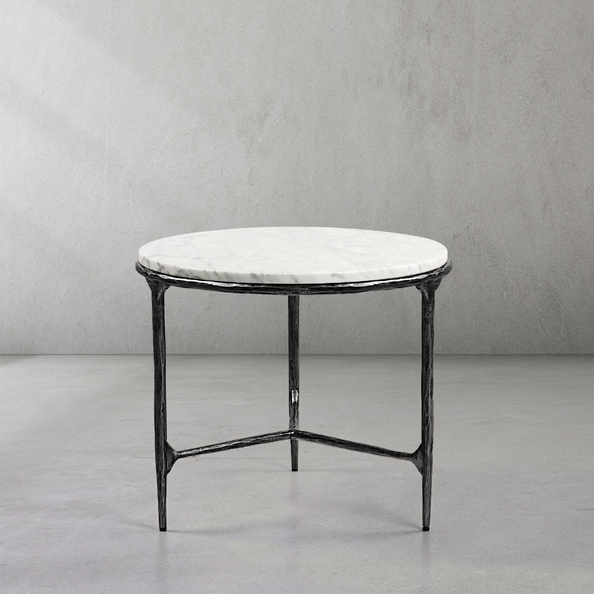 Thalderus Marble Round Side Table