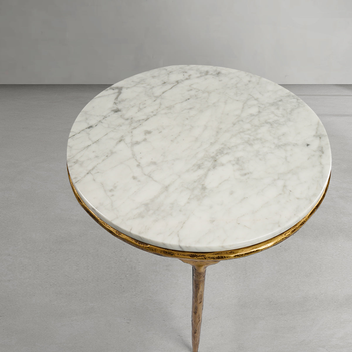 Thalderus Marble Round Side Table