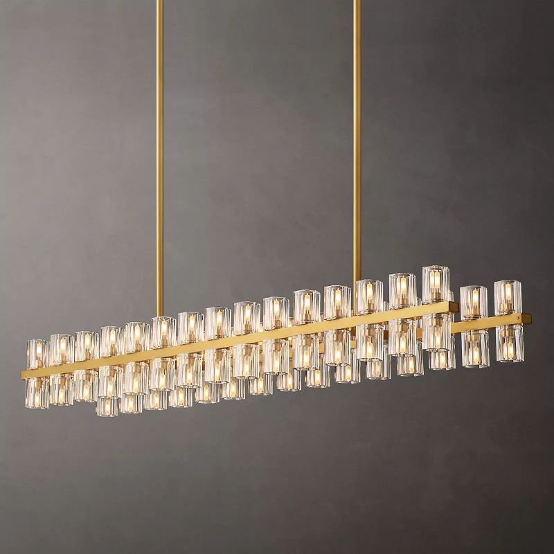 Brachor Rectangular Chandelier 54" - kimoylights