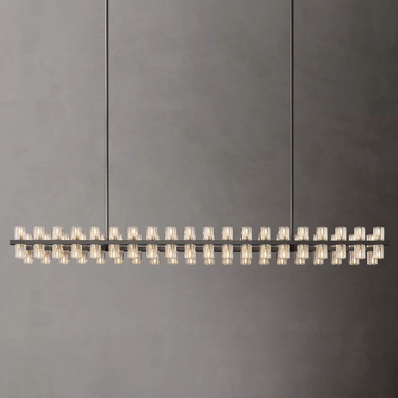 Aka Wine-glass Rectangular Chandelier 72" - kimoylights