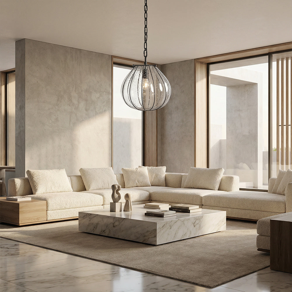 Amira Seeded Glass Gourd Pendant