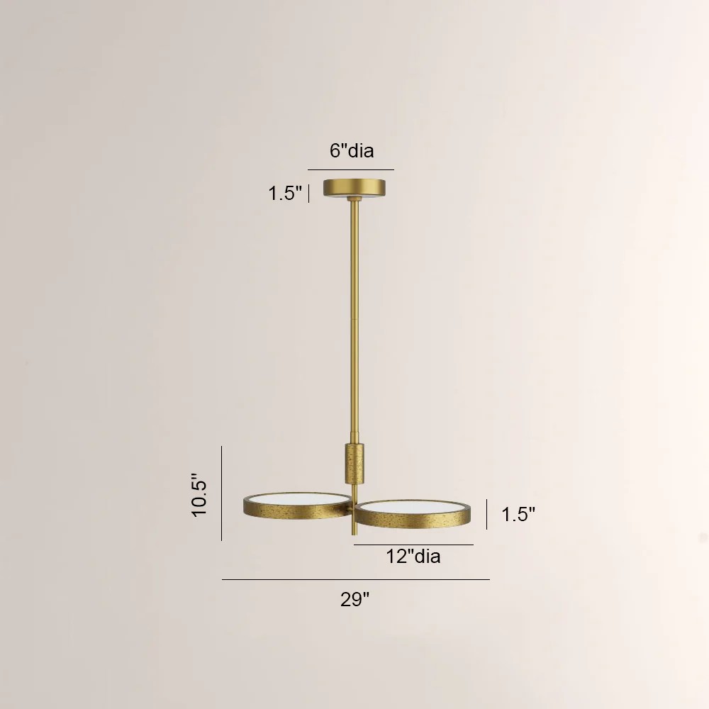 Amorin Dual Shallow Drums Chandelier