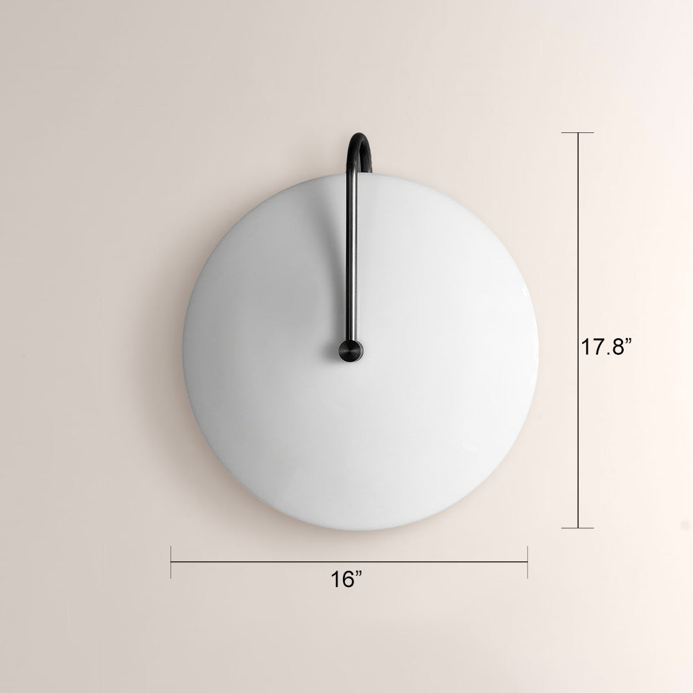 Aperto Ribbed Glass Disc Wall Sconce