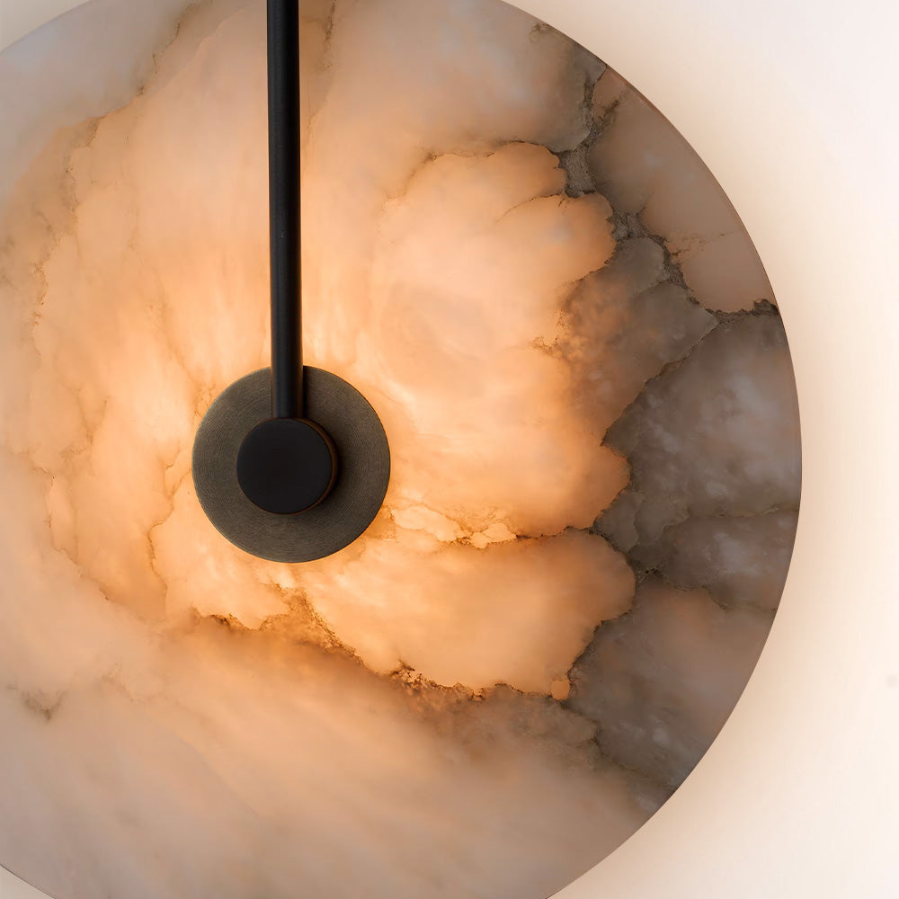 Aperto Marble Disc Luxury Wall Sconce
