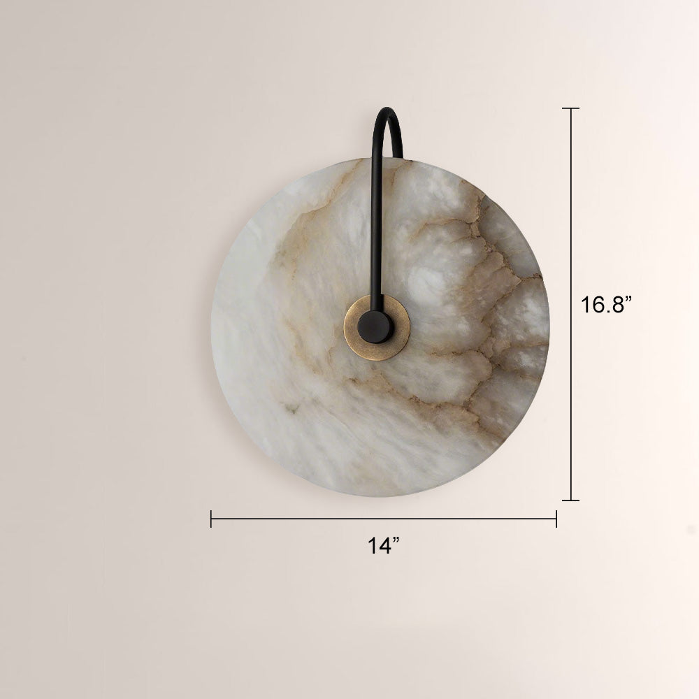 Aperto Marble Disc Luxury Wall Sconce