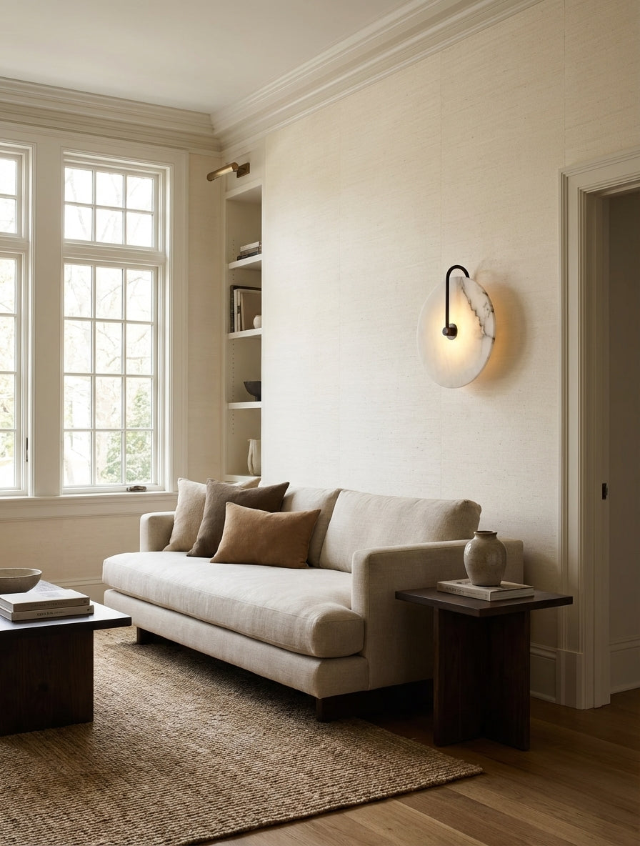 Aperto Marble Disc Luxury Wall Sconce