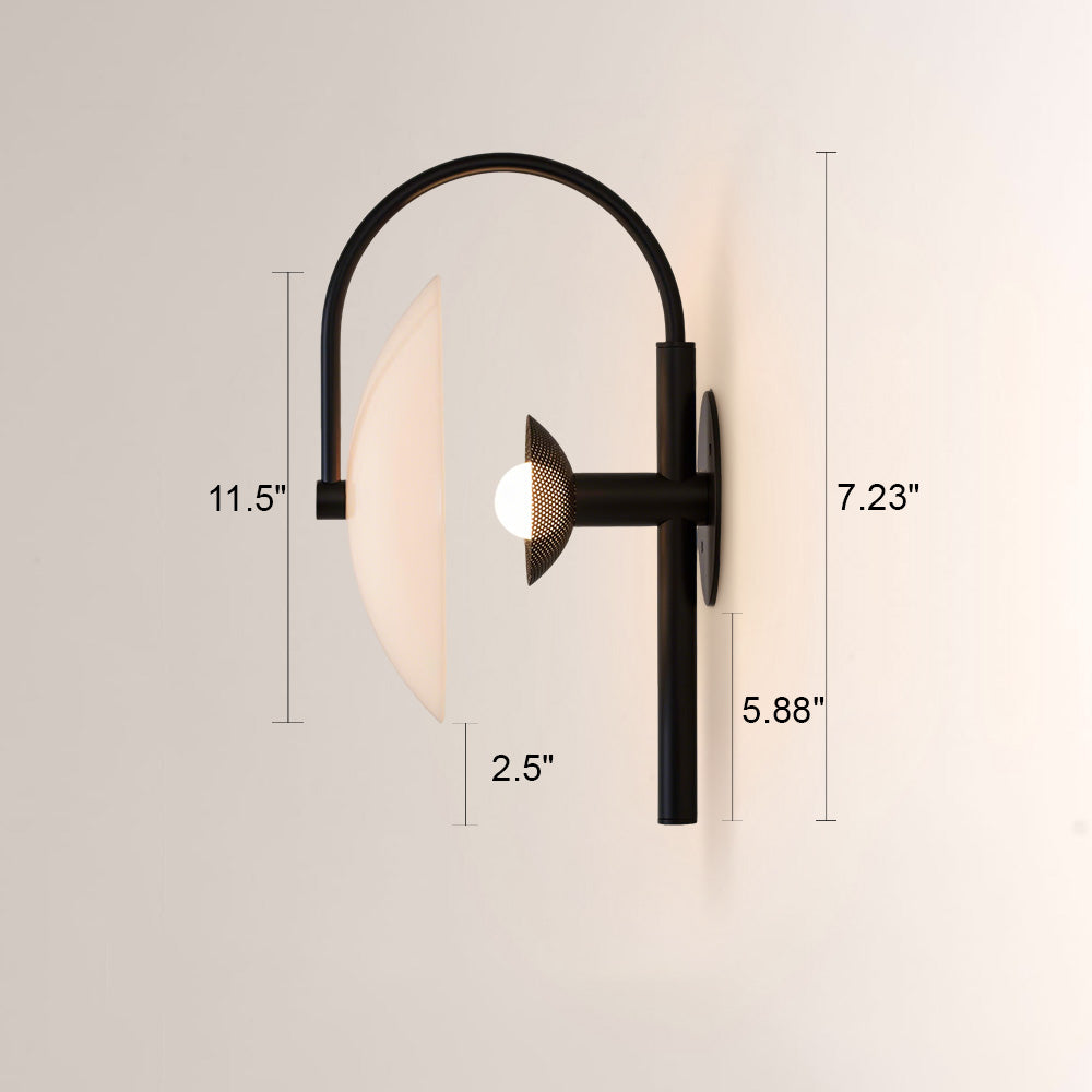 Aperto Orb Glass Bronze Wall Sconce
