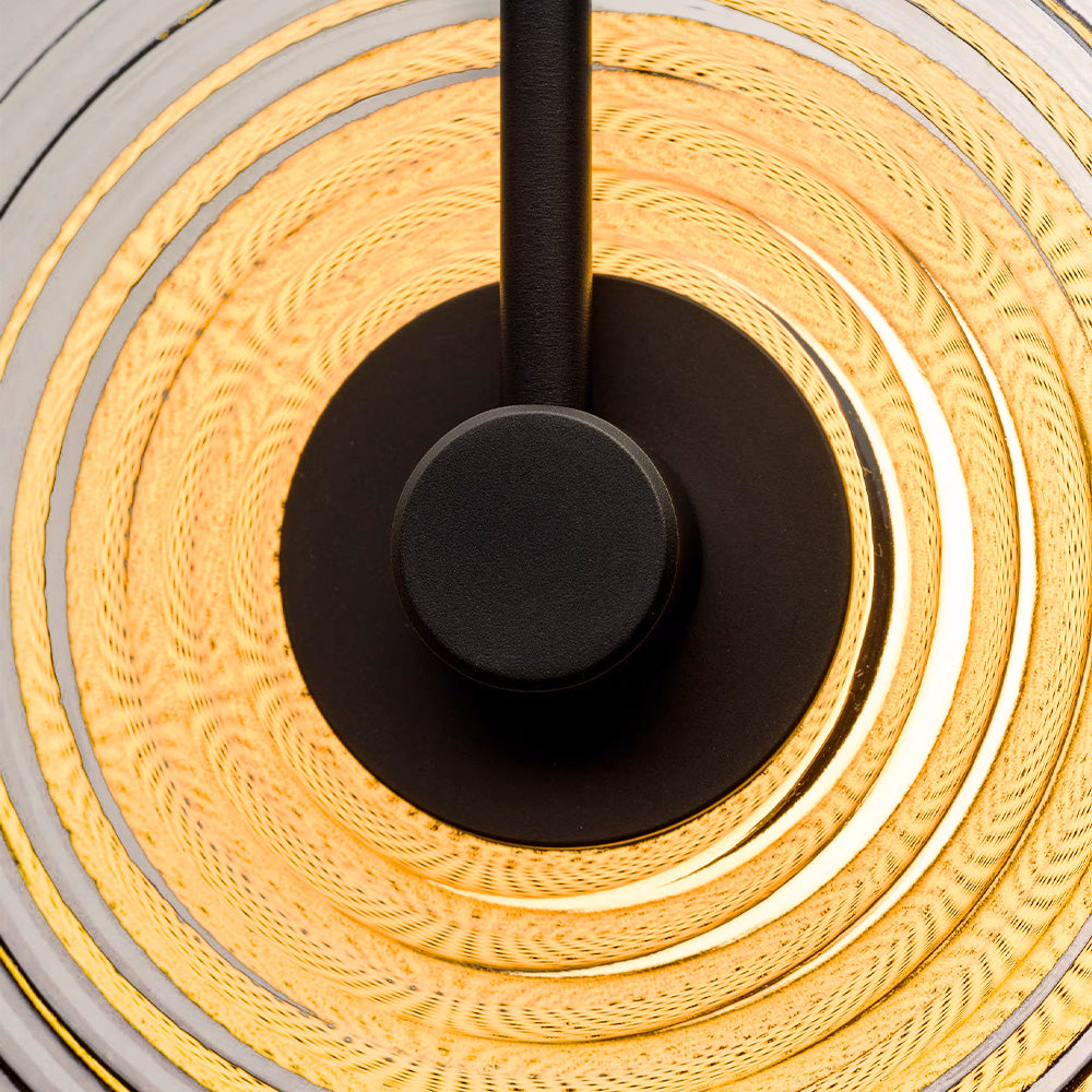 Aperto Ribbed Glass Disc Wall Sconce