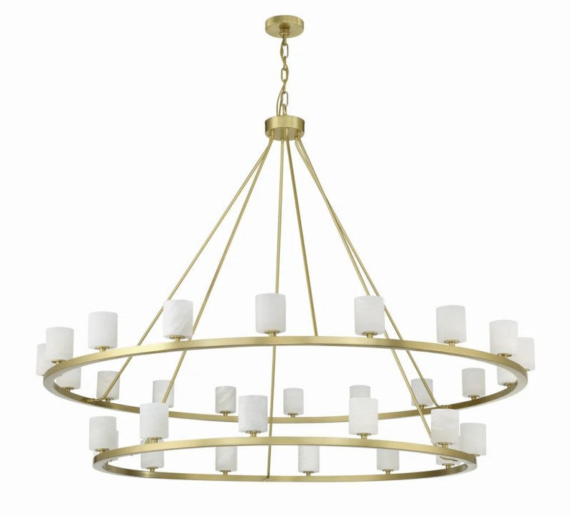 Agron 30 Light Alabaster Chandelier