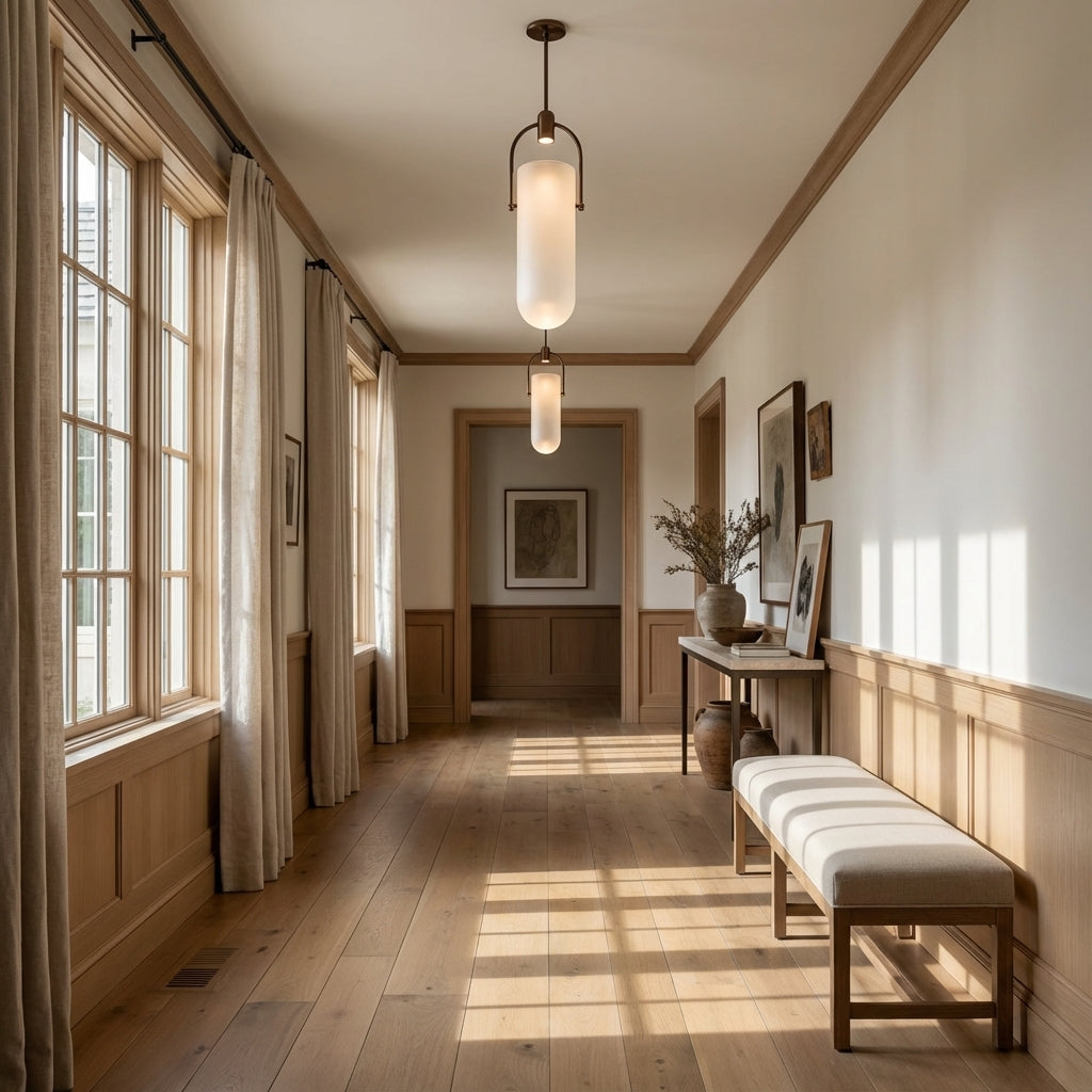 Arcane Dual-Tone Metal Gradient Glass Pendant