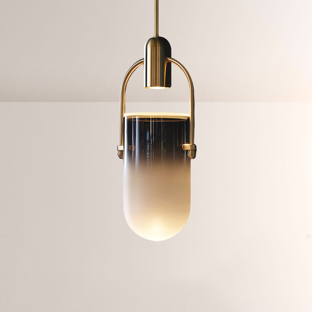 Arcane Dual-Tone Metal Gradient Glass Pendant
