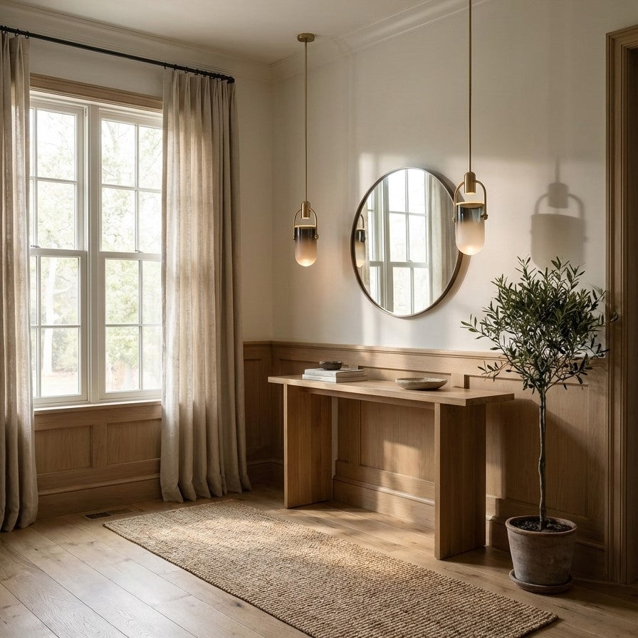 Arcane Dual-Tone Metal Gradient Glass Pendant