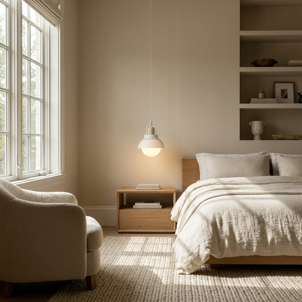 Arcane Perforated Metal Wood Orb Pendant