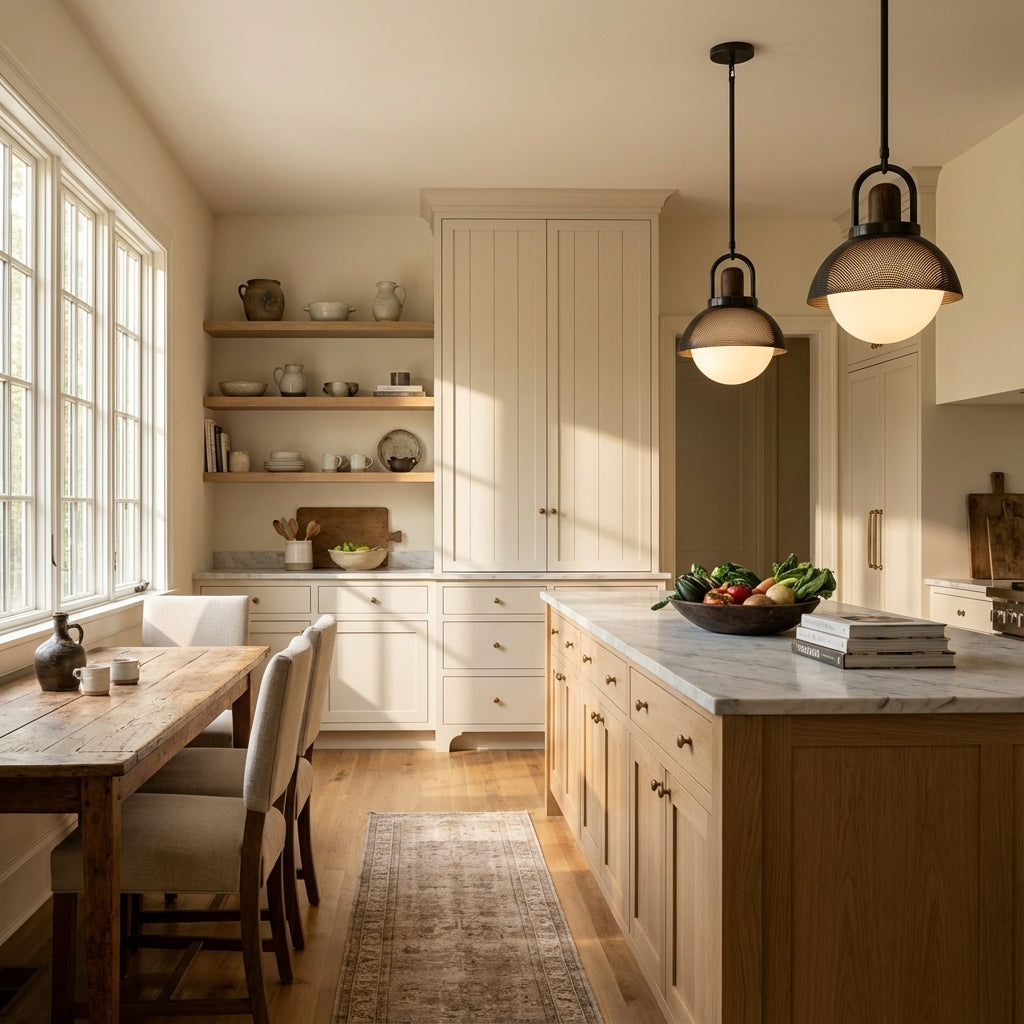 Arcane Perforated Metal Wood Orb Pendant