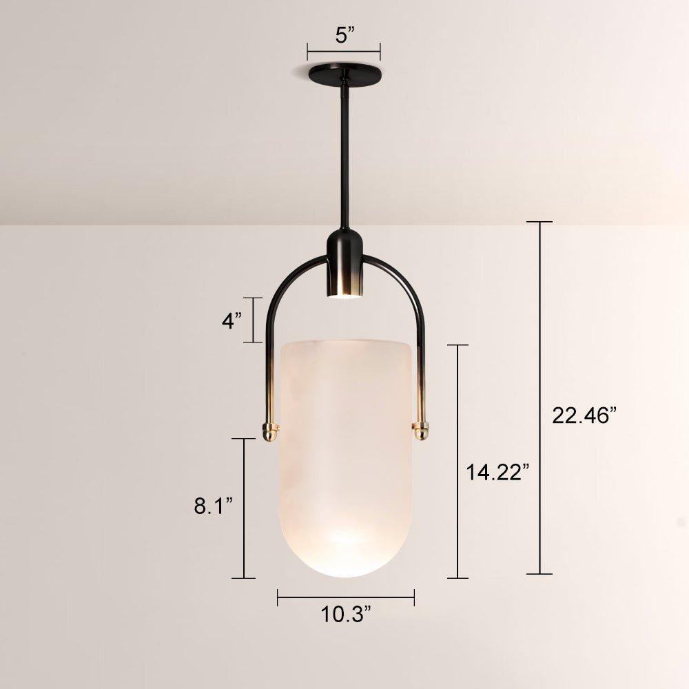 Arcane Dual-Tone Metal Gradient Glass Pendant