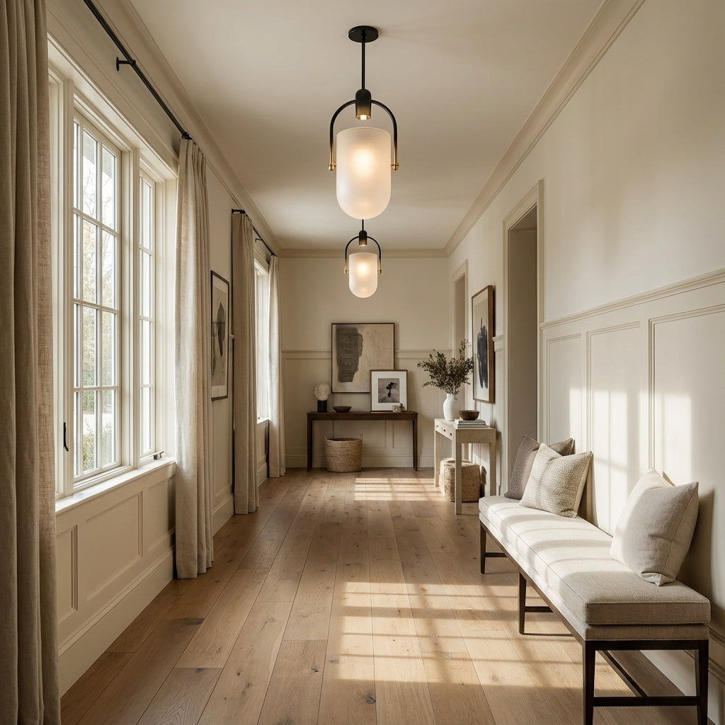 Arcane Dual-Tone Metal Gradient Glass Pendant