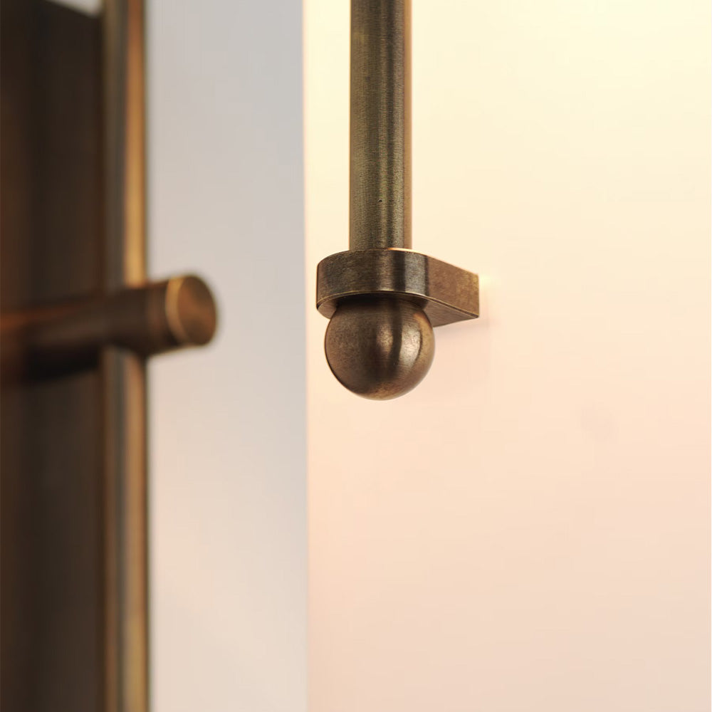 Arcane Metal Frosted Glass Cylinder Wall Sconce