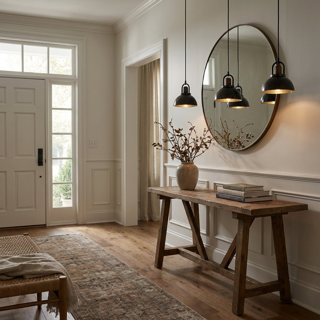 Arcane Walnut Dual Tone Metal Dome Pendant