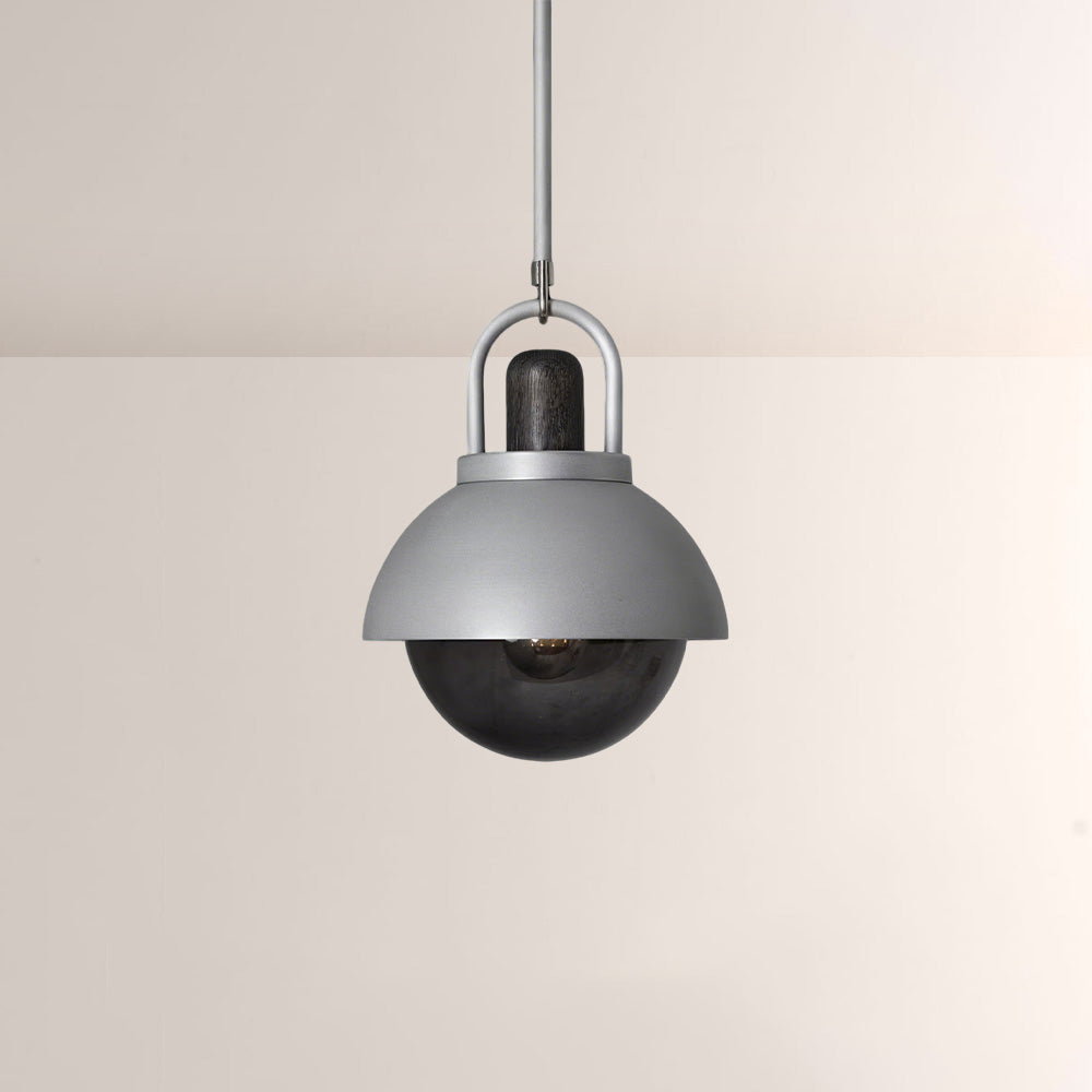 Arcane Wood Metal Dome Pendant