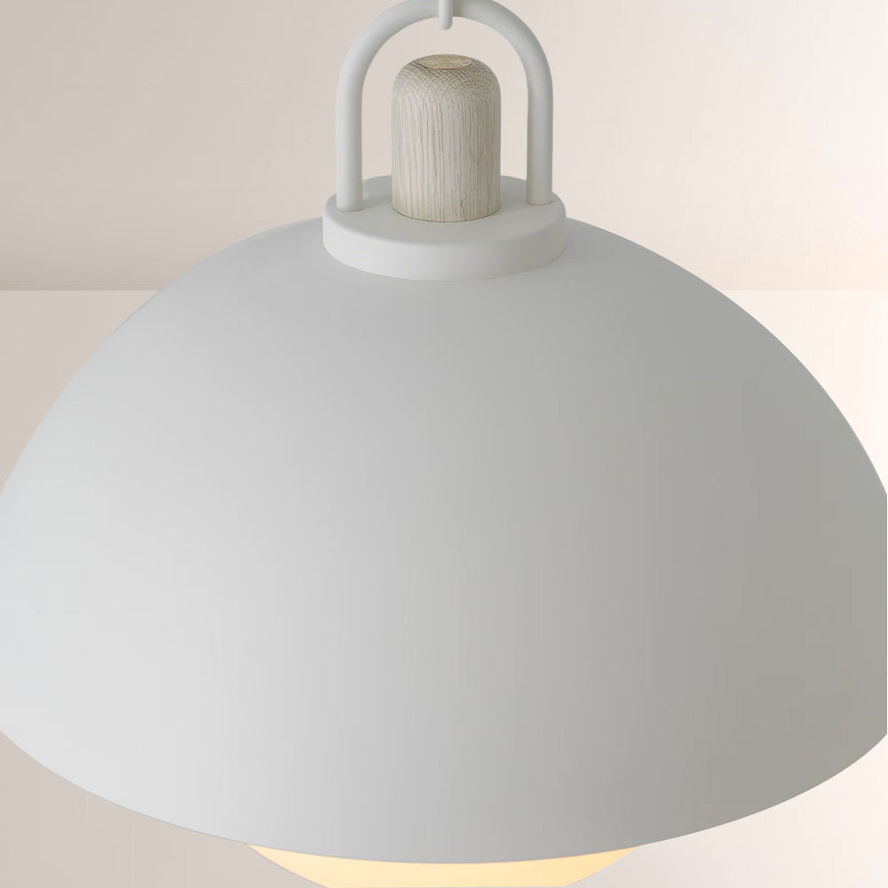 Arcane Wood Metal Dome Pendant