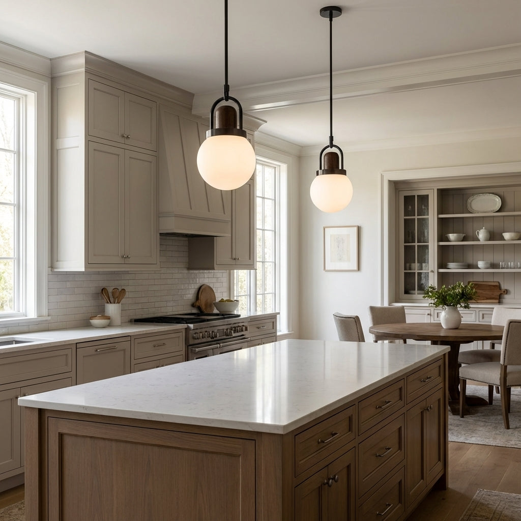 Arcane Wood Multi Tone Metal Orb Pendant